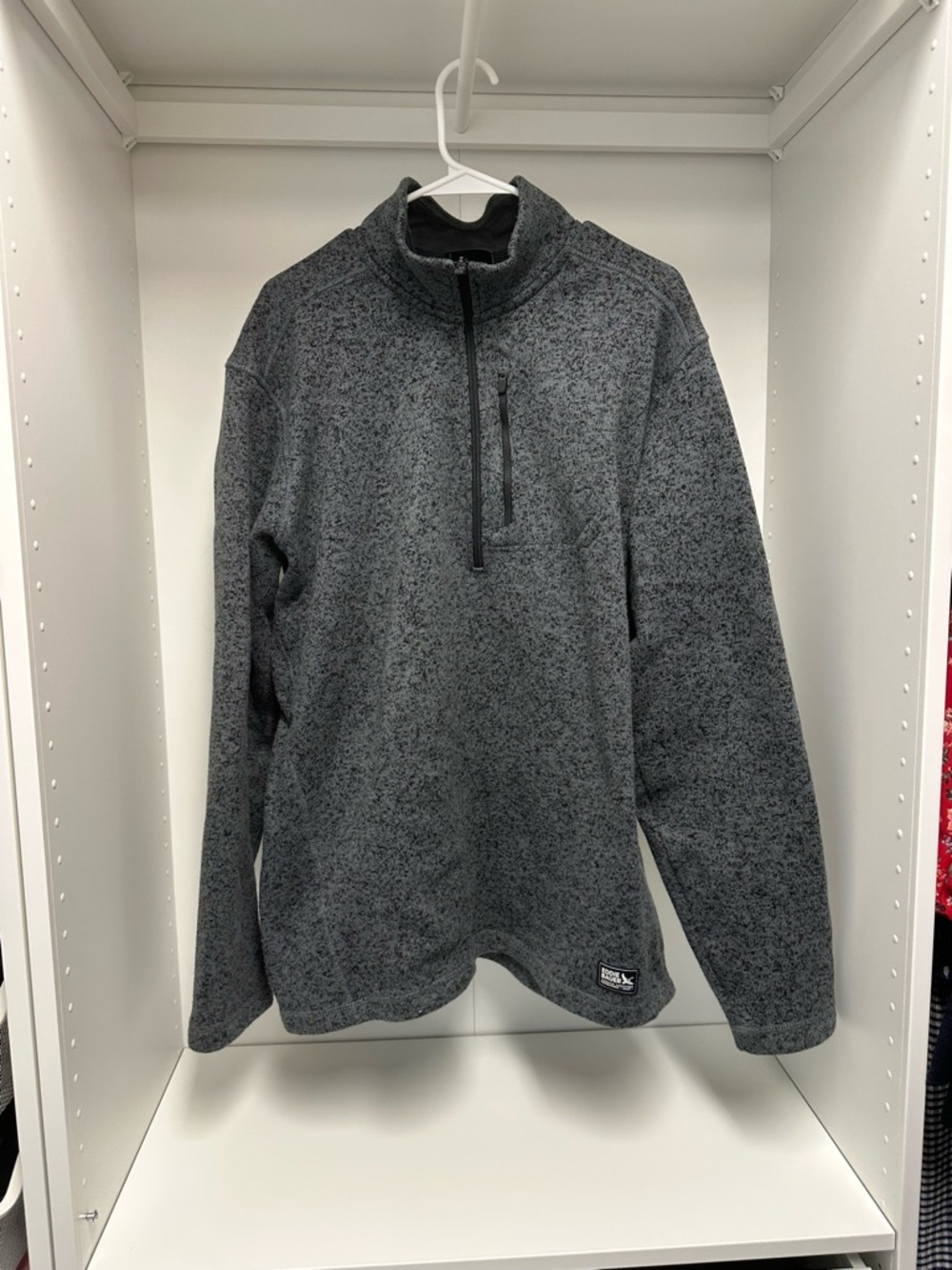 Heathered Gray Quarter-Zip Fleece Quarter-Zip - Large Tall
